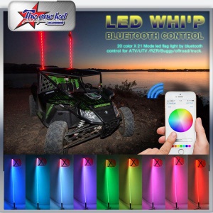 2017 New Design Popular LED Whips Light for Buggy ATV UTV 5FT 6FT Bluetooth LED Whips