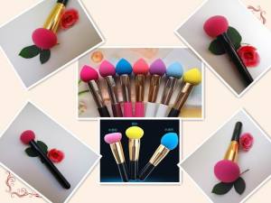 Latex Free Makeup Brush Puffs Hydrophilic Material